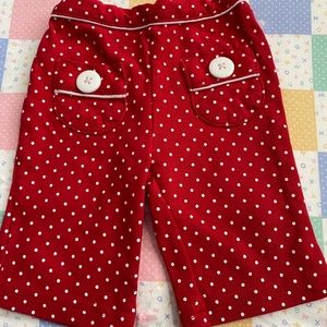 Red polka dot pants
